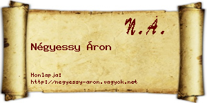 Négyessy Áron névjegykártya