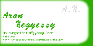 aron negyessy business card